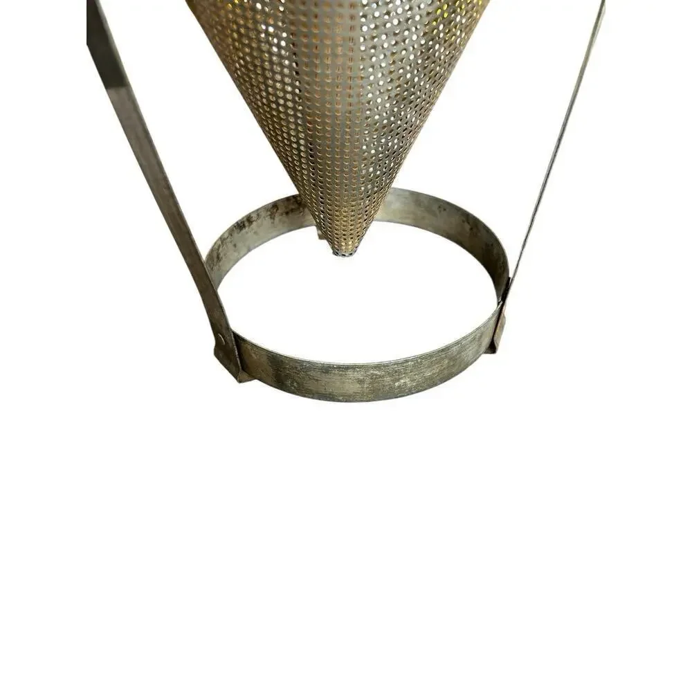Antique Cone Sieve Food Mill Strainer on Tripod w Wood Pestle Masher some rust